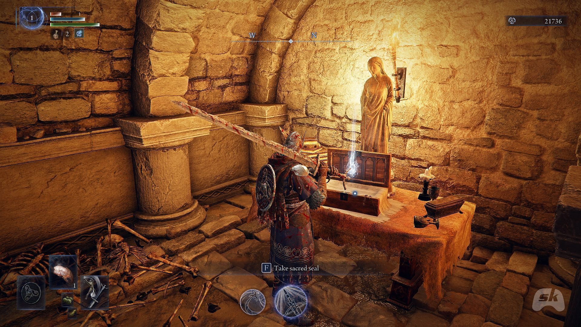 Certain chests can drop Smithing Stones (Image via Sportskeeda Gaming || Bandai Namco)